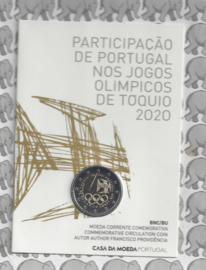 Portugal 2 euromunt CC 2021 (27e) "Deelname Olympische Zomerspelen van Tokio" BU in blister