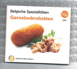 België BU set World Money Fair 2023 "Garnalenkroketten" met handtekening muntmeester