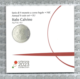 Italië BU set 2023 met 5 euromunt "Calvino"