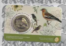 België 2,5 euromunt 2022 "100 jaar Vogelbescherming in België" in coincard Franse versie