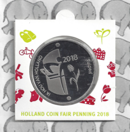 Holland coinfair penning 2018 in bedrukte munthouder
