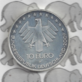 Duitsland 10 euromunt 2009 (41e) "100 Jaar Int.Luchtvaart tentoonstelling" (zilver).