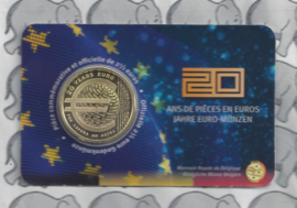 België 2,5 euromunt 2022 "20 jaar euromunt" in coincard Franse versie