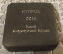 Cyprus 2 eurocoin CC 2015 "30 jaar Europese vlag", proof in box with certificate