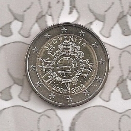 Slovenia 2 eurocoin CC 2012 "10 jaar euro"