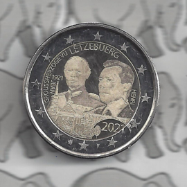 Luxemburg 2 euromunt CC 2021 (29B) "100e Geboortedag van Groothertog Jean" in foto variant