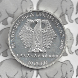 Duitsland 10 euromunt 2010 (50e) "FIS Alpine Ski WM 2011" (zilver).