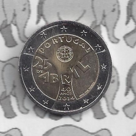 Portugal 2 eurocoin CC 2014 "40e verjaardag van de 25 aprilrevolutie"