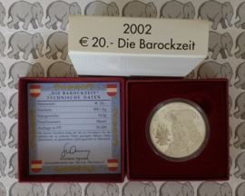 Oostenrijk 20 euromunt 2002 "Die Barockzeit"