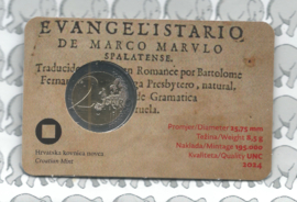 Kroatië 2 euromunt CC 2024 (3e) "Marco Marulić" in coincard