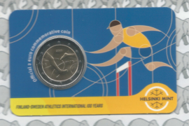 Finland 2 euromunt CC 2025 (39e) "100 Jaar Fins-Zweedse Atletiekwedstrijden" in coincard Engelse versie