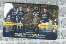 België 2 euromunt CC 2017 "Universiteit van Gent" in coincard Franse versie
