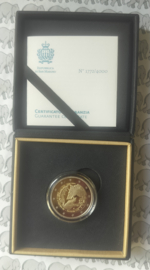 San Marino 2 euromunt CC 2026 (36e) "800 Jaar na het overlijden van Francesco d'Assisi", proof in doosje met certificaat