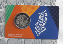 Letland 2 euromunt CC 2022 () "35 jaar Erasmus programma" (in coincard)