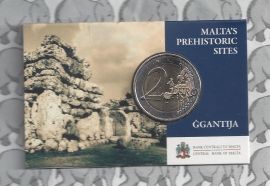 Malta 2 euromunt CC 2016 "Megalithische tempels van Ggantija", met muntteken Monnaie de Paris in coincard.