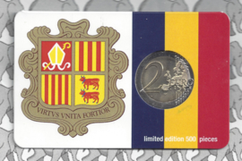 Andorra standaard 2 euromunt 2017 in coincard
