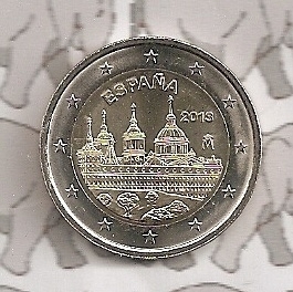 Spain 2 eurocoin CC 2013 "Klooster van het Escorial, Madrid"