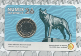 België NumisHainaut‘26, coincard met 1 euromunt (Hainut)