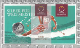 Oostenrijk 5 euromunt 2013 (22e) "Schladming 2013" (zilver in blister)
