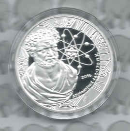 Griekenland 10 euromunt 2016 "Dimokritos". Proof, zilver in doosje met certificaat 