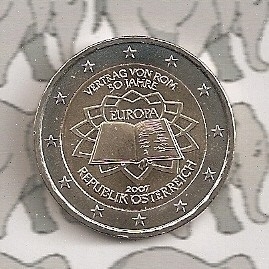Austria 2 eurocoin CC 2007 "Verdrag van Rome"