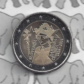 Slovenia 2 eurocoin CC 2014 "600e verjaardag van de kroning van Barbara van Celje"