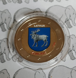 Letland 2 euromunt CC 2018 (10e) "provincie Zemgale" (kleur 1)