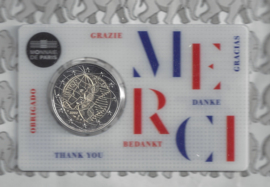 Frankrijk 2 euromunt CC 2020 (24e) "Medisch onderzoek", in coincard "Merci"