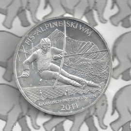 Duitsland 10 euromunt 2010 (50e) "FIS Alpine Ski WM 2011" (zilver).