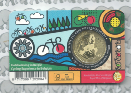 België 2,5 euromunt 2023 "Fietsbeleving in België" in coincard Franse versie