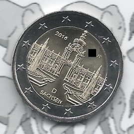 Duitsland 2 euromunt CC 2016 (17e)"Zwinger van Dresden, Saksen"