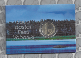 Estland 2 euromunt CC 2018 (6e) "100 jaar republiek Estland"  (in coincard)