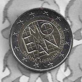 Slovenia 2 eurocoin CC 2015 "2.000ste verjaardag van de voltooiing van de bouw van de stadsmuren van Emona in Ljubljana"