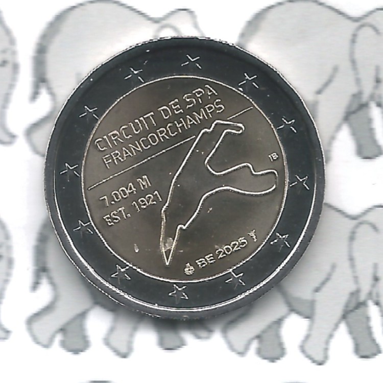 België 2 euromunt CC 2025 (35e) "Circuit Spa-Francorchamps"