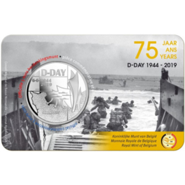 België 5 euromunt 2019 "75 jaar D-day", in coincard
