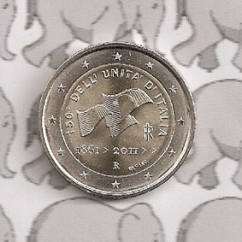 Italy 2 eurocoin CC 2011 "150 jaar republiek"