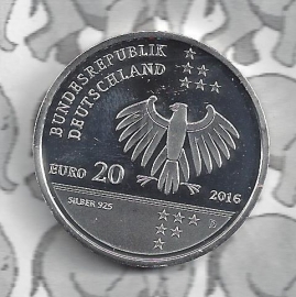 Germany 20 eurocoin 2016 (79) "200ste verjaardag van Ernst Litfass" (Silver)