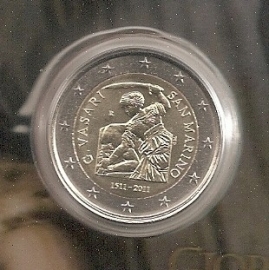San Marino 2 eurocoin CC 2011 "Vasari" (in blister)