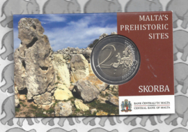 Malta 2 euromunt CC 2020 "Tempel van Skorba", in coincard