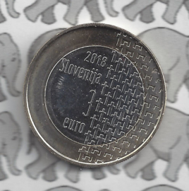 Slovenië 3 euromunt 2018 (11e) "100 jaar einde van Wereld oorlog 1"