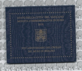 Vaticaan 2 euromunt CC 2014 (12e) "25ste herdenkingsjaar van de val van de Berlijnse Muur" (in blister)