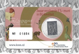 Netherlands 5 eurocoin 2016 "Jeroen Bosch" (BU, met nummer in coincard)
