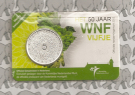 Nederland 5 euromunt 2011 (19e) "50 jaar WNF" (in coincard)