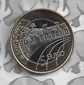 Finland 5 euromunt 2015 (43e) "Sport, Basketbal"