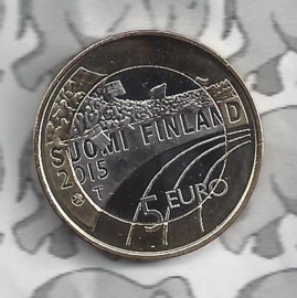Finland 5 eurocoin 2015 (43e) "Sport, Basketbal"