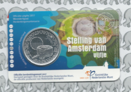 Nederland 5 euromunt 2017 (36e) "Stelling van Amsterdam vijfje" (1e dag van uitgifte coincard in envelopje)