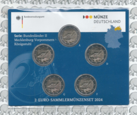 Duitsland 2 euromunt CC 2024 (30e) "Mecklenburg-Voorpommeren" (5 letters) BU