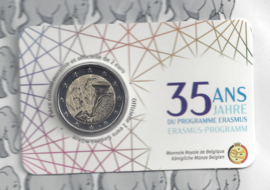 België 2 euromunt CC 2022 "35 jaar Erasmus programma" in coincard Franse versie