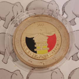 België 2 euromunt CC 2008 (4e) "Mensenrechten 60 jaar" (kleur 5)