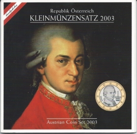 Oostenrijk BU set 2003 "Mozart"